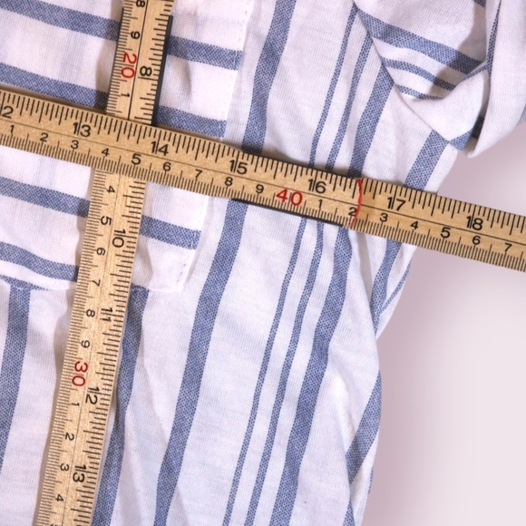 Eden & Olivia Anthropologie V Neck Stripped Pull Over Shirt Womens Size Small - Picture 6 of 8